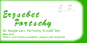 erzsebet portschy business card